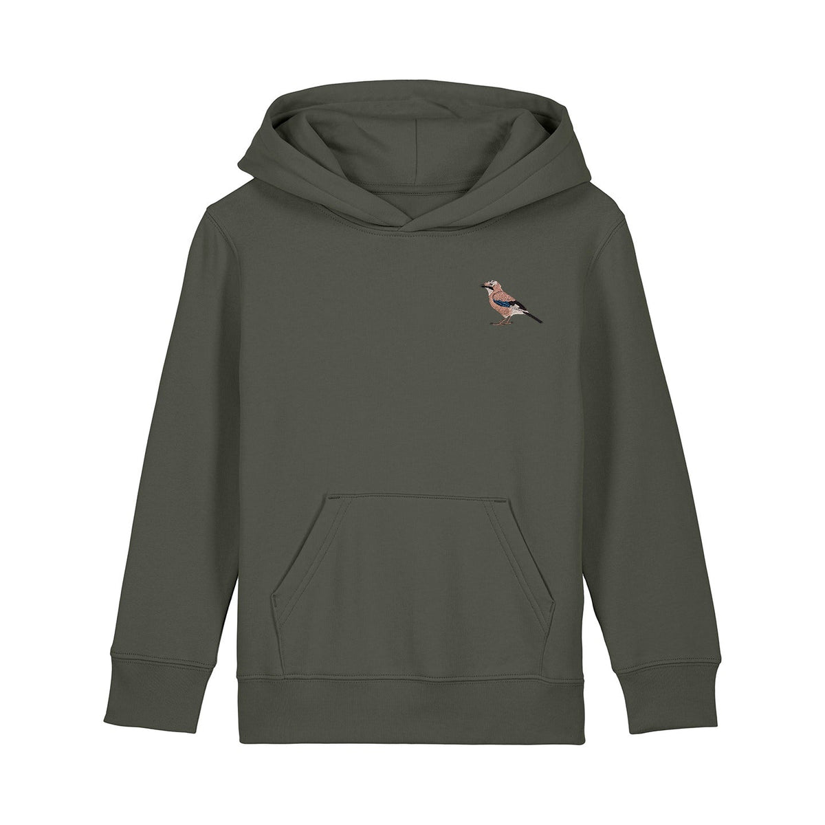 Eurasian Jay Embroidered Kids Hoodie