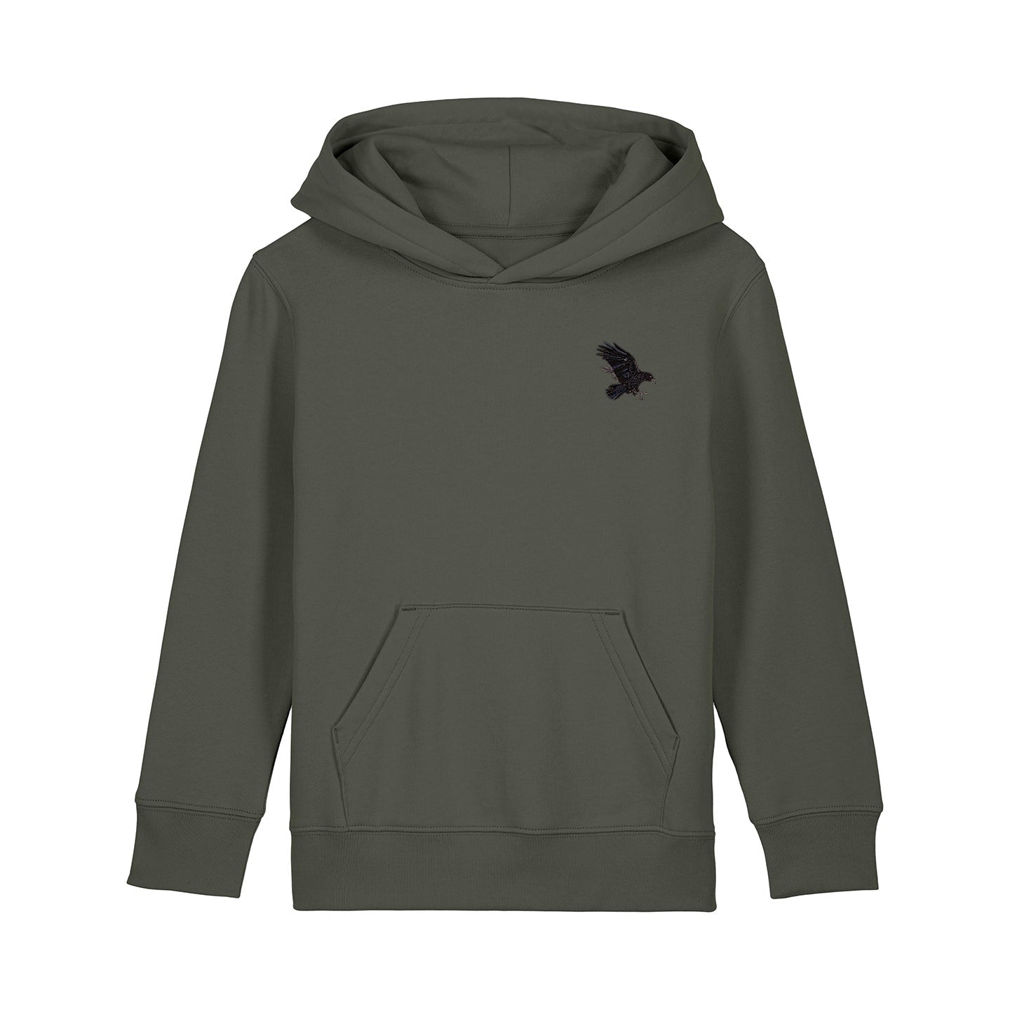 Raven Embroidered Kids Hoodie