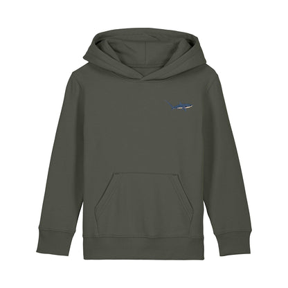 Thresher Shark Embroidered Kids Hoodie