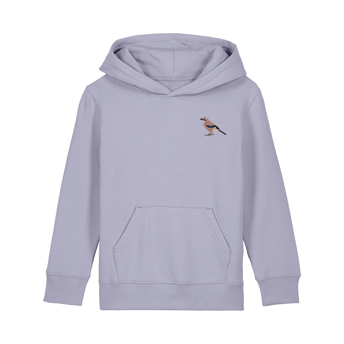 Eurasian Jay Embroidered Kids Hoodie