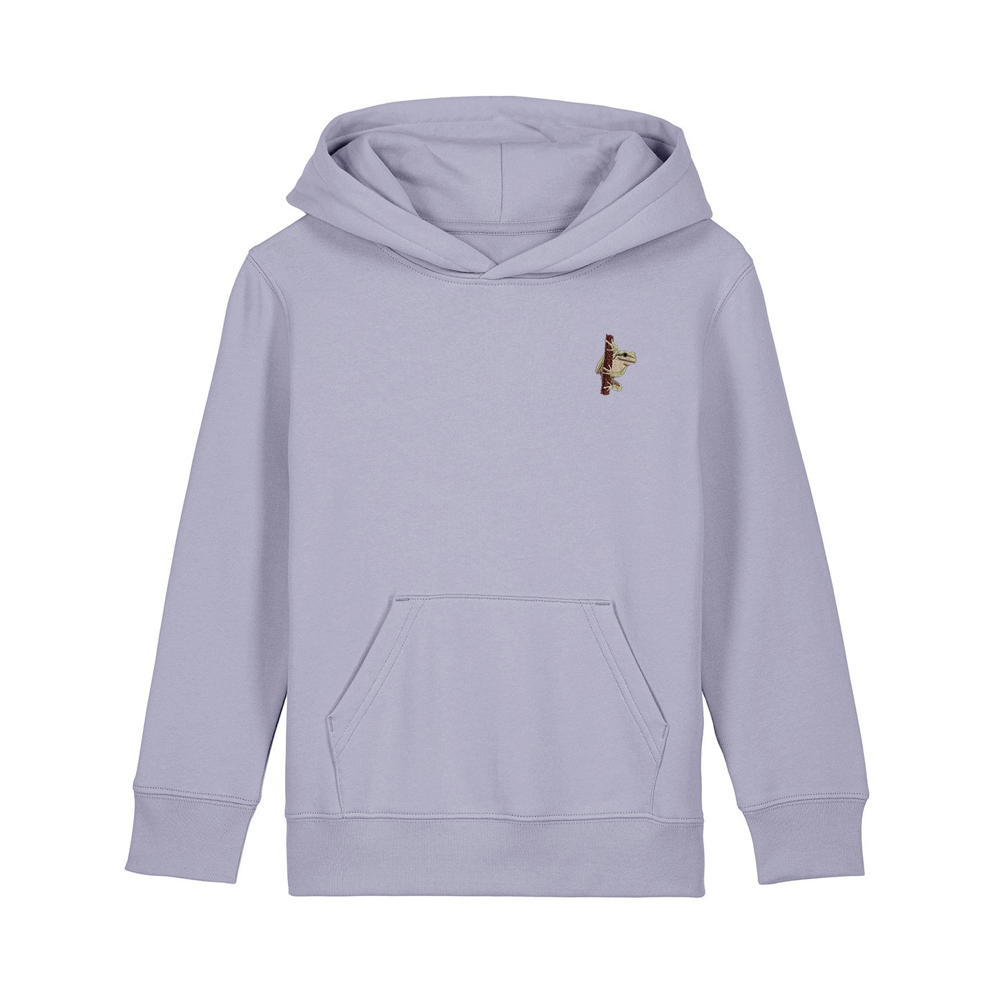 European Tree Frog Embroidered Kids Hoodie