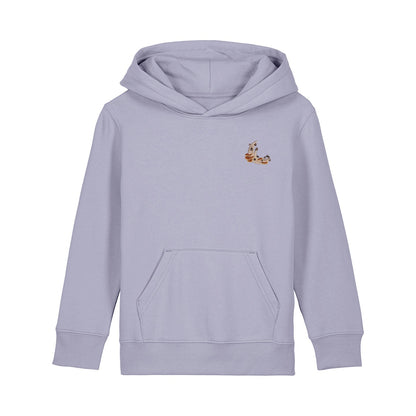 Mushroom Moon Crescent Embroidered Kids Hoodie