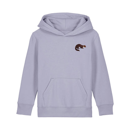 Pine Marten Embroidered Kids Hoodie