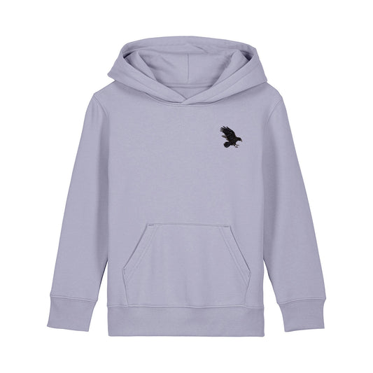 Raven Embroidered Kids Hoodie