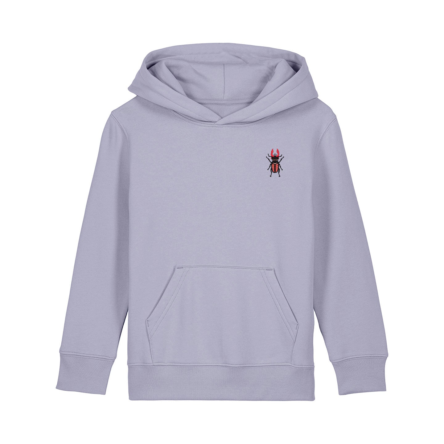 Stag Beetle Embroidered Kids Hoodie