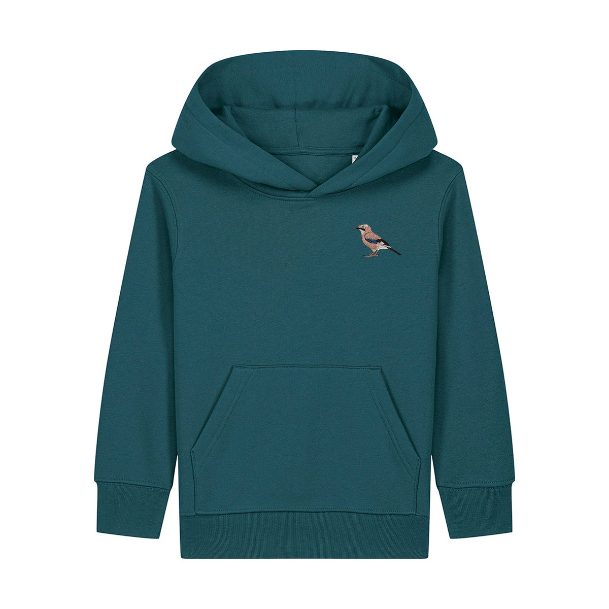 Eurasian Jay Embroidered Kids Hoodie