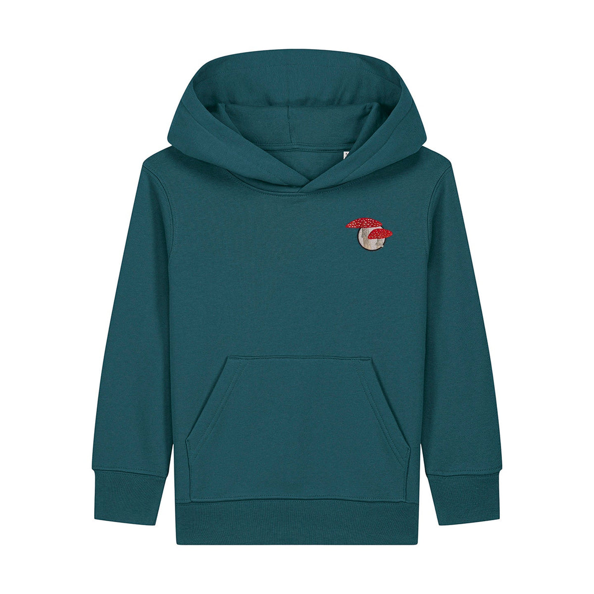 Fly Agaric Mushroom Embroidered Kids Hoodie