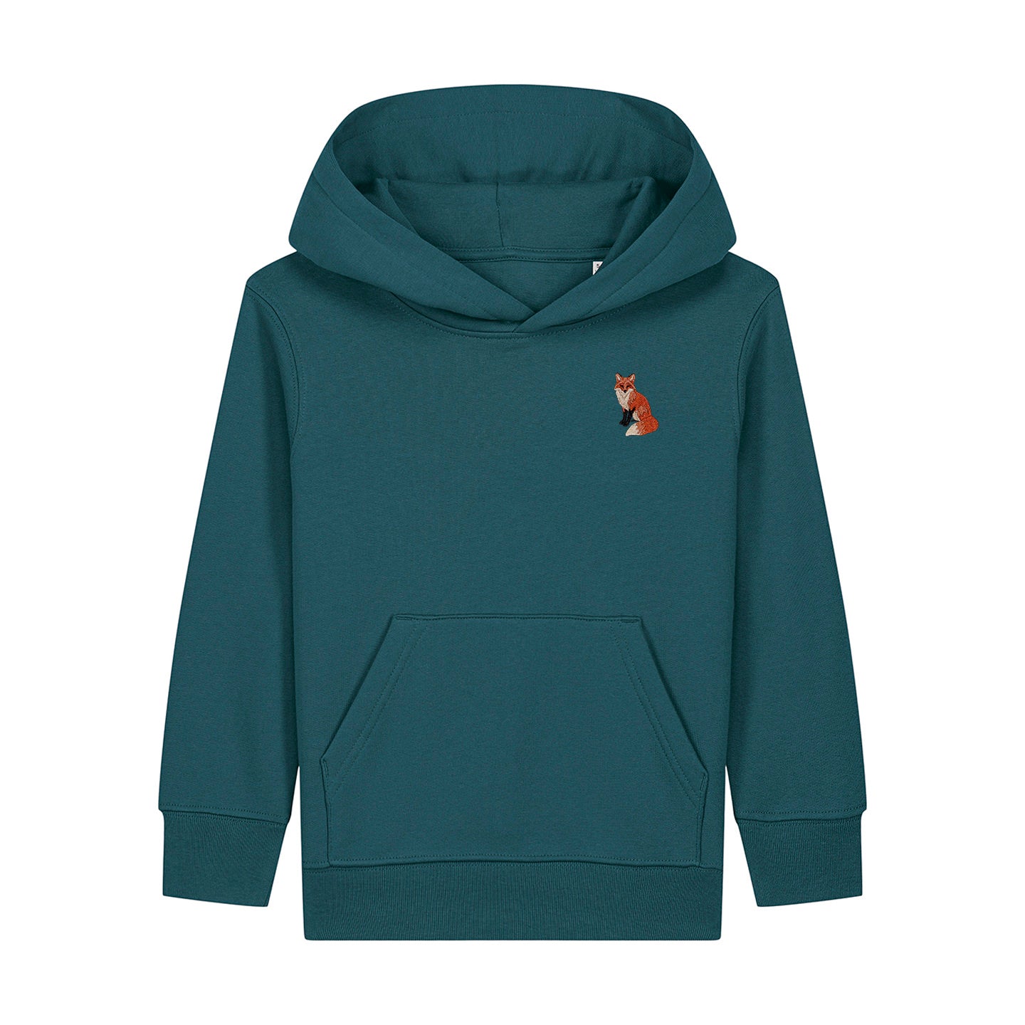 Fox Embroidered Kids Hoodie