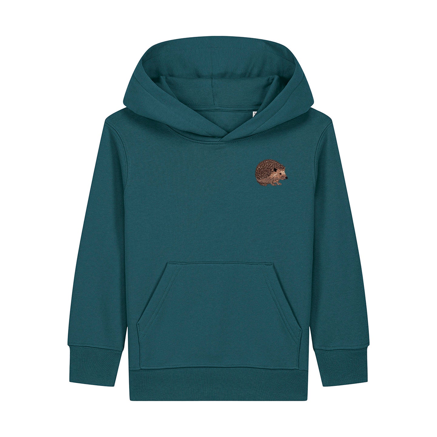 Hedgehog Embroidered Kids Hoodie