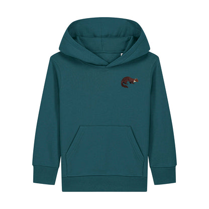 Pine Marten Embroidered Kids Hoodie