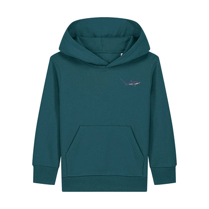Thresher Shark Embroidered Kids Hoodie