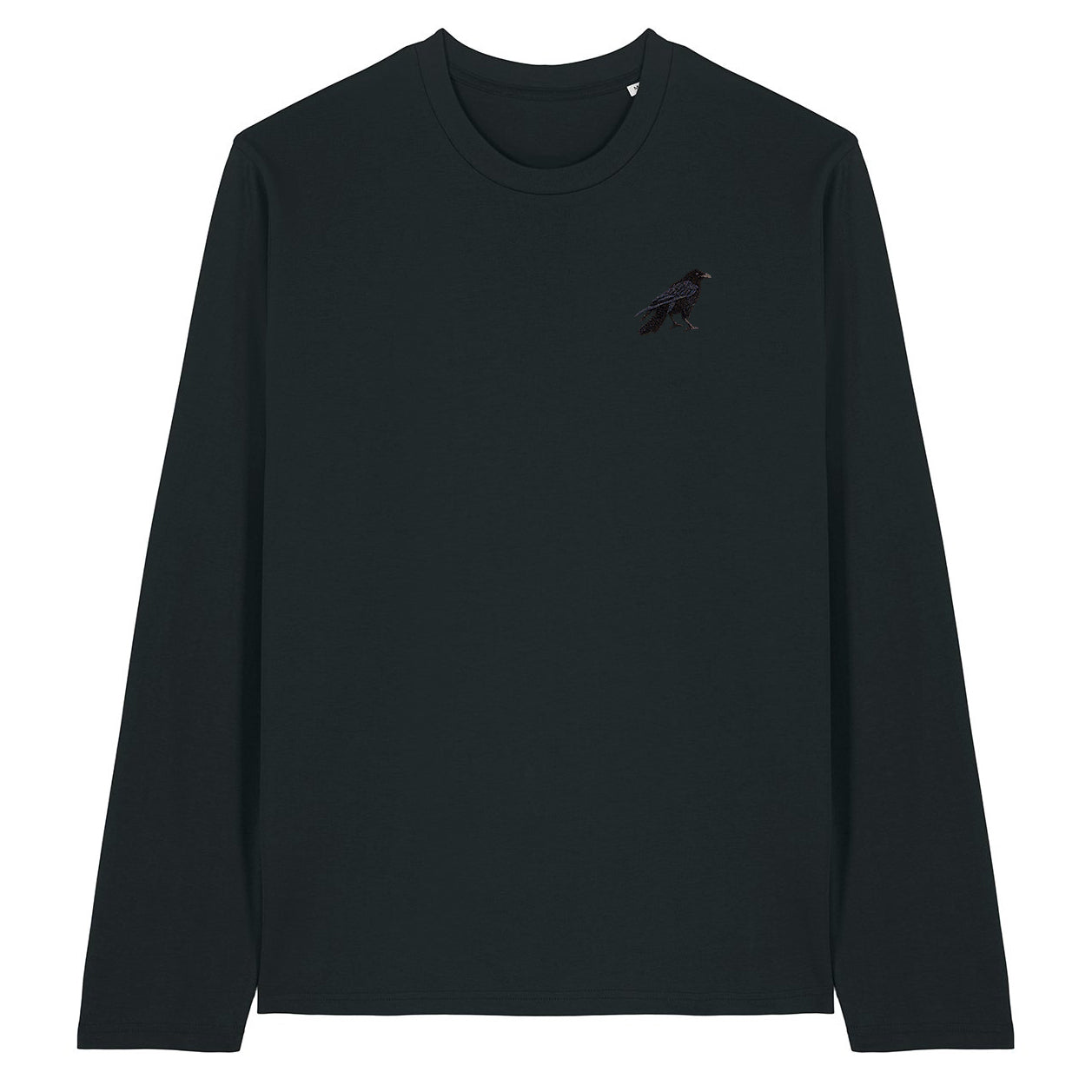Crow Embroidered Long Sleeve T-Shirt