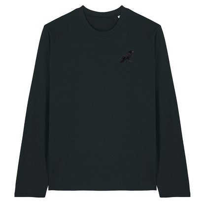 Crow Embroidered Long Sleeve T-Shirt