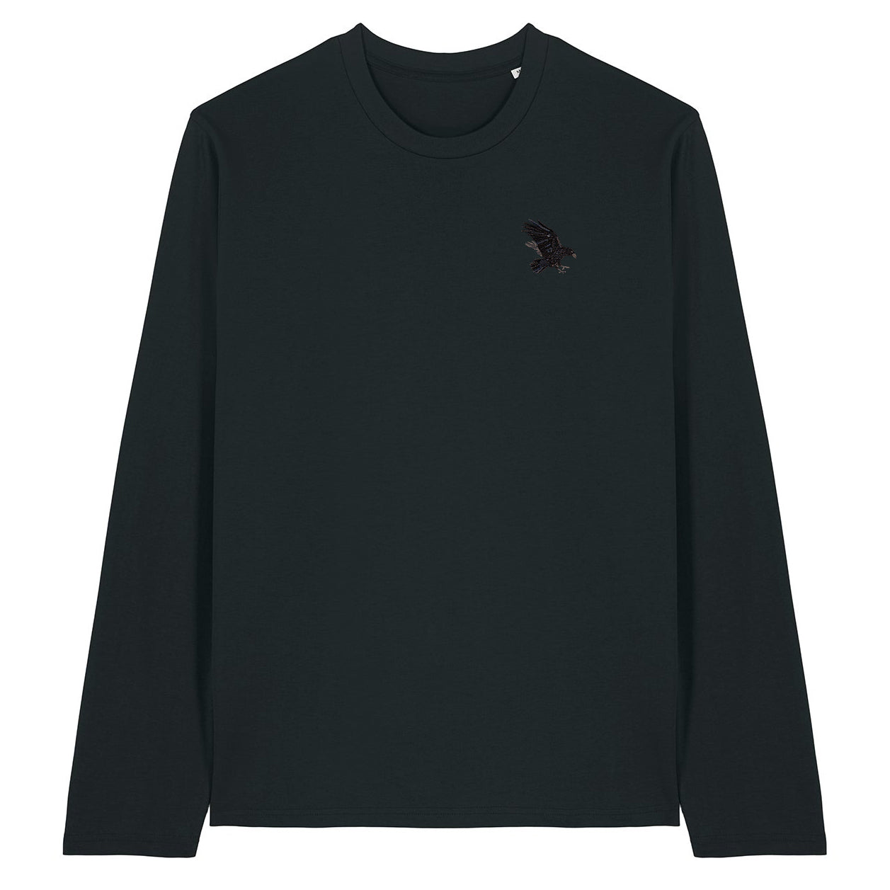 Raven Embroidered Long Sleeve T-Shirt