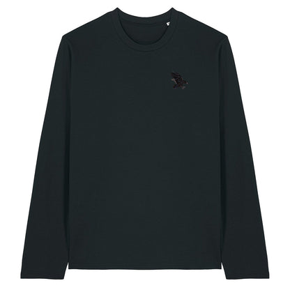 Raven Embroidered Long Sleeve T-Shirt