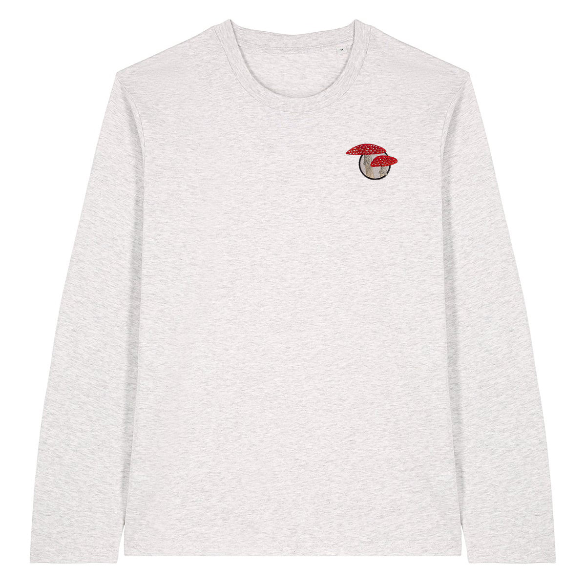 Fly Agaric Mushroom Embroidered Long Sleeve T-Shirt