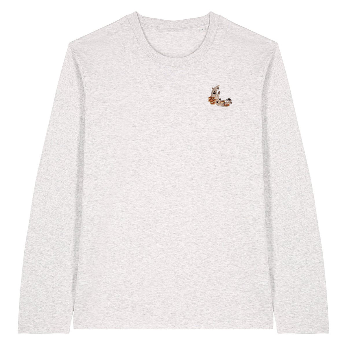 Mushroom Moon Crescent Embroidered Long Sleeve T-Shirt