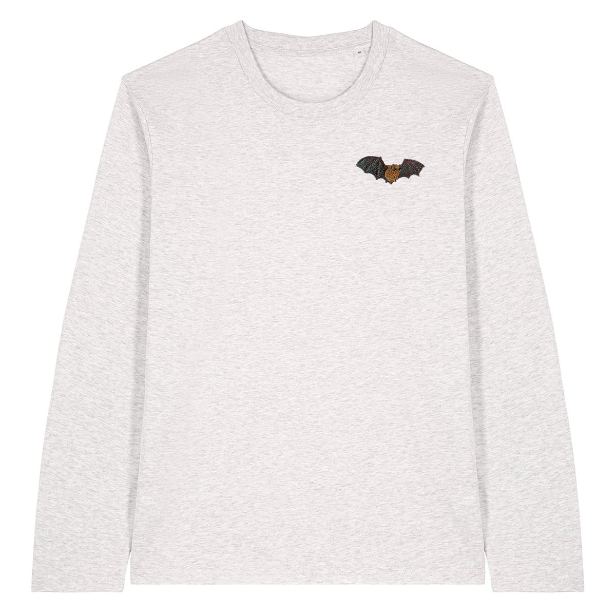 Noctule Bat Embroidered Long Sleeve T-Shirt