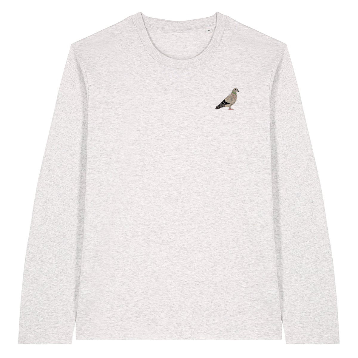Pigeon Embroidered Long Sleeve T-Shirt