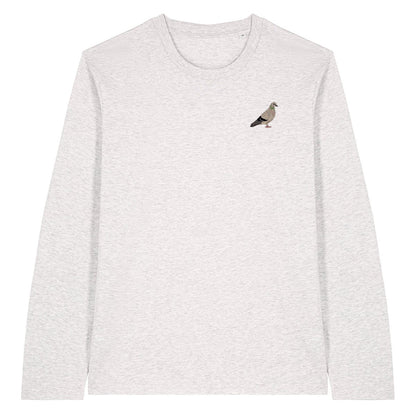Pigeon Embroidered Long Sleeve T-Shirt