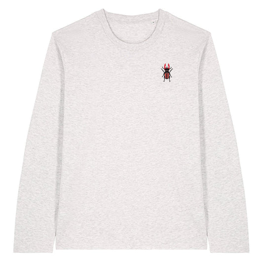 Stag Beetle Embroidered Long Sleeve T-Shirt