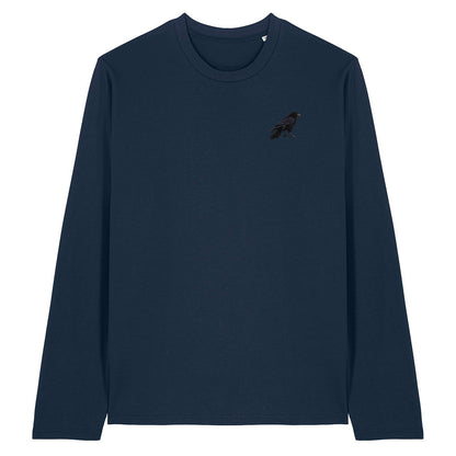 Crow Embroidered Long Sleeve T-Shirt