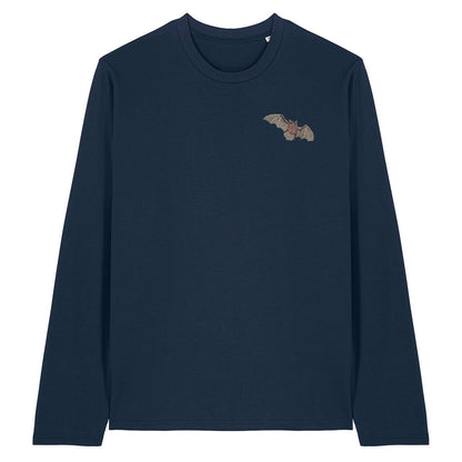 Pipistrelle Bat Embroidered Long Sleeve T-Shirt