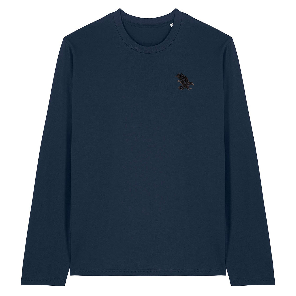 Raven Embroidered Long Sleeve T-Shirt
