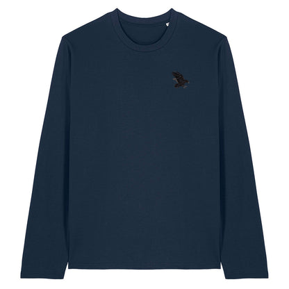 Raven Embroidered Long Sleeve T-Shirt
