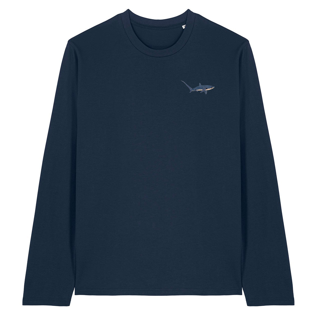 Thresher Shark Embroidered Long Sleeve T-Shirt