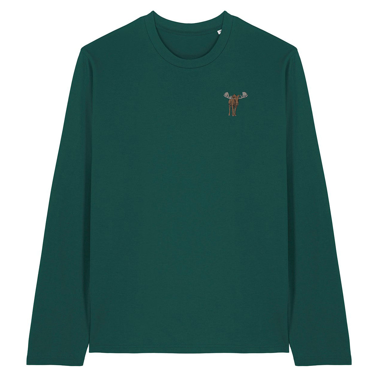 Moose Embroidered Long Sleeve T-Shirt