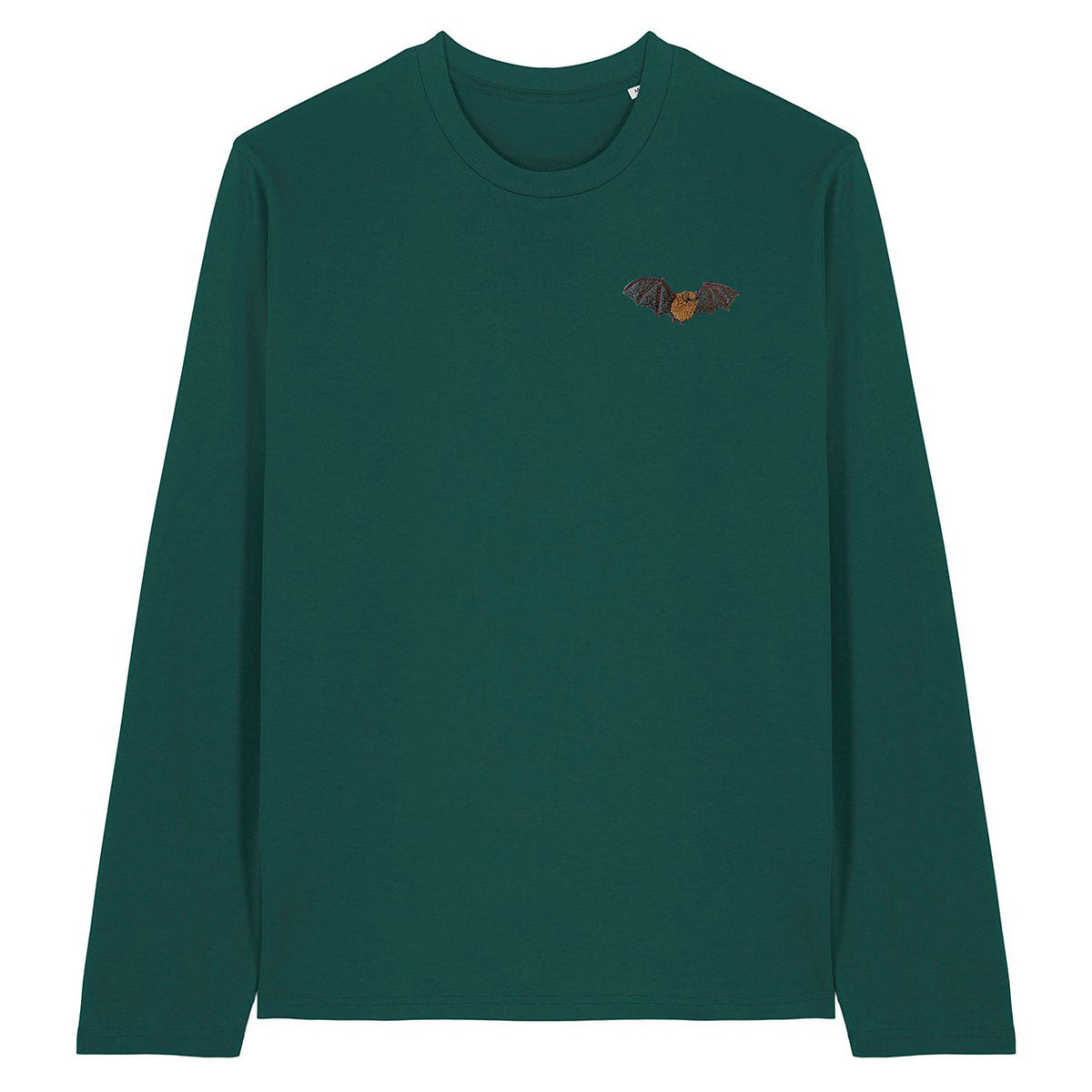 Noctule Bat Embroidered Long Sleeve T-Shirt