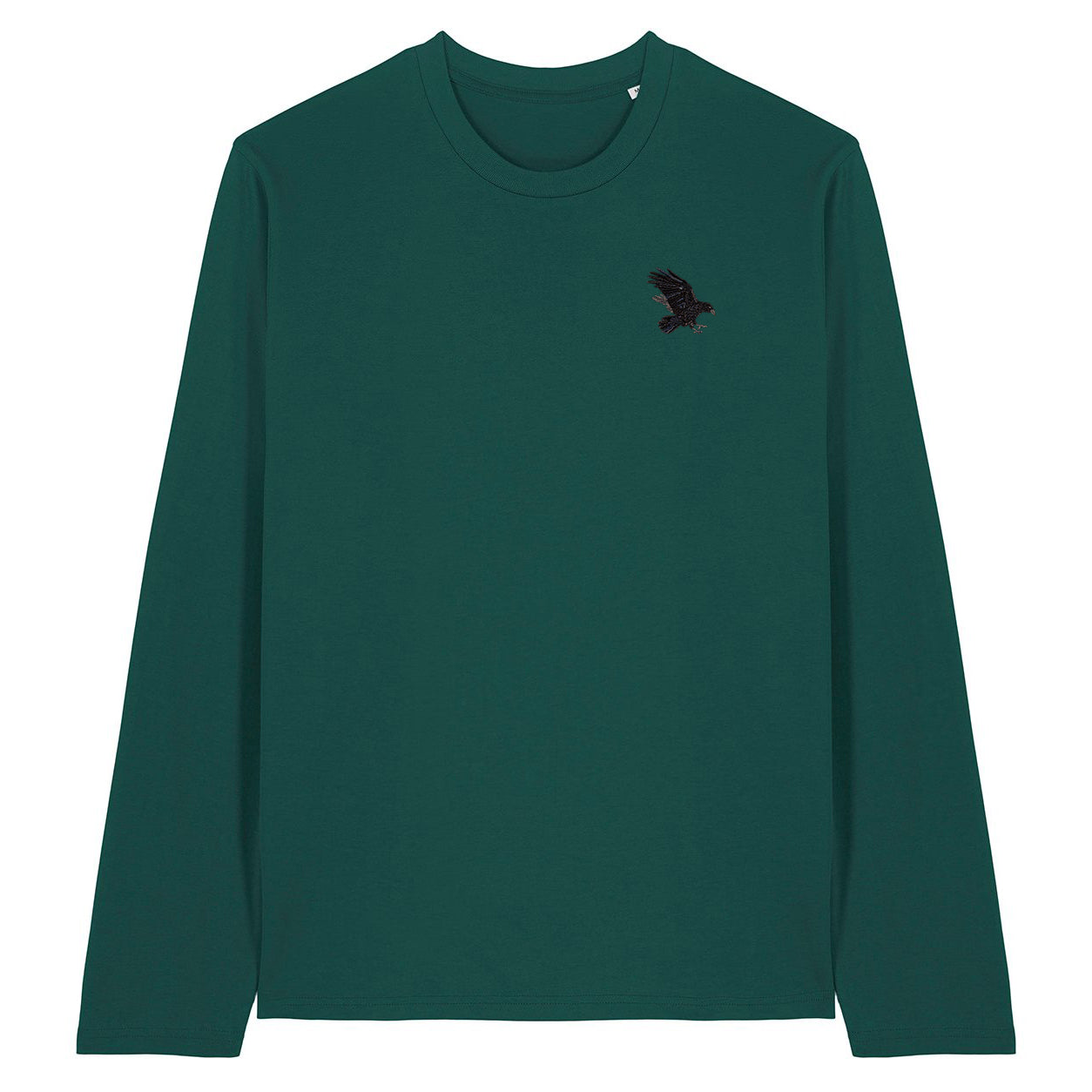 Raven Embroidered Long Sleeve T-Shirt