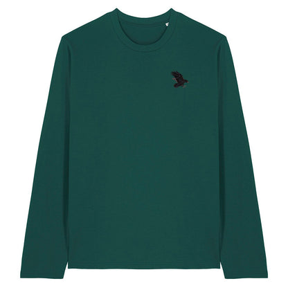 Raven Embroidered Long Sleeve T-Shirt