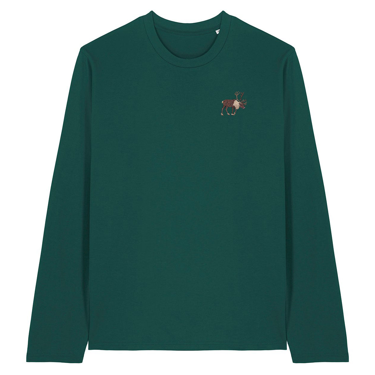 Reindeer Embroidered Long Sleeve T-Shirt