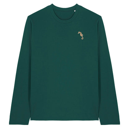 Seahorse Embroidered Long Sleeve T-Shirt