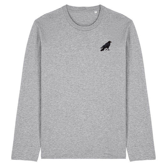 Crow Embroidered Long Sleeve T-Shirt