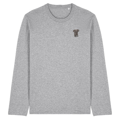 Elephant Embroidered Long Sleeve T-Shirt