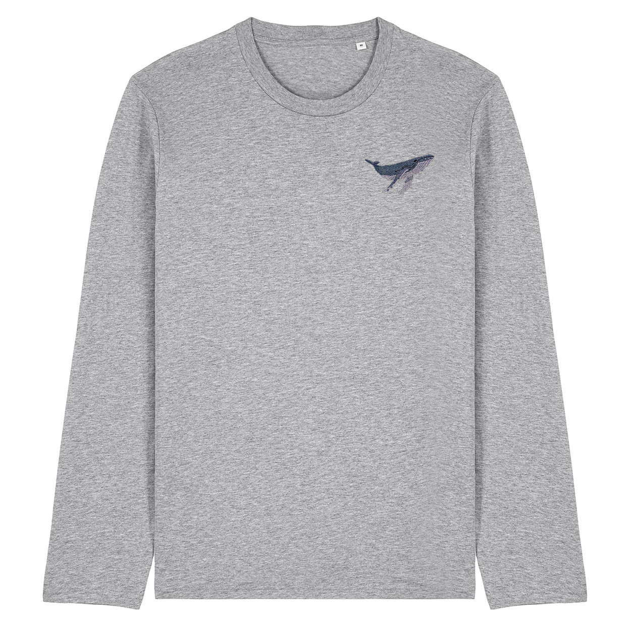 Humpback Whale Embroidered Long Sleeve T-Shirt