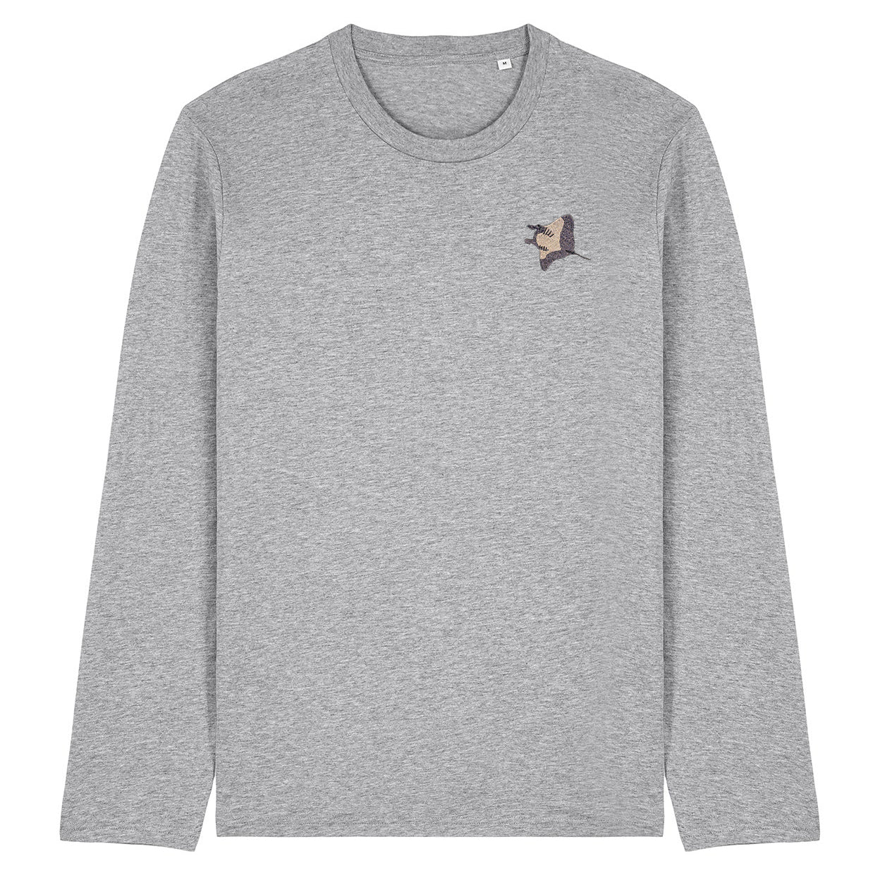 Manta Ray Embroidered Long Sleeve T-Shirt