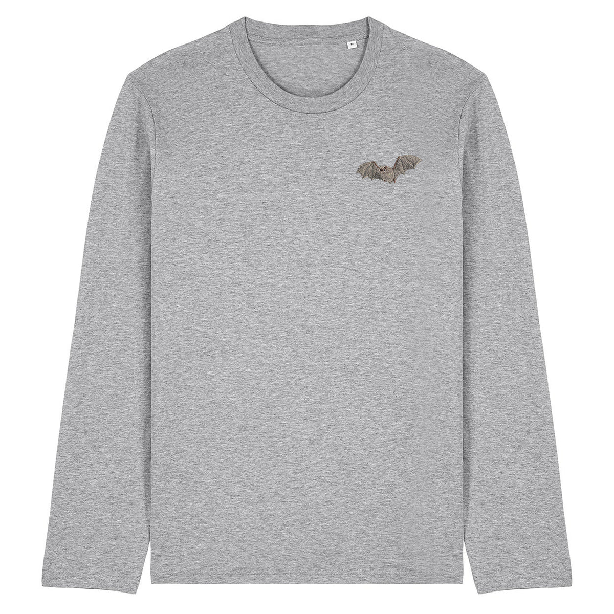 Natterer's Bat Embroidered Long Sleeve T-Shirt