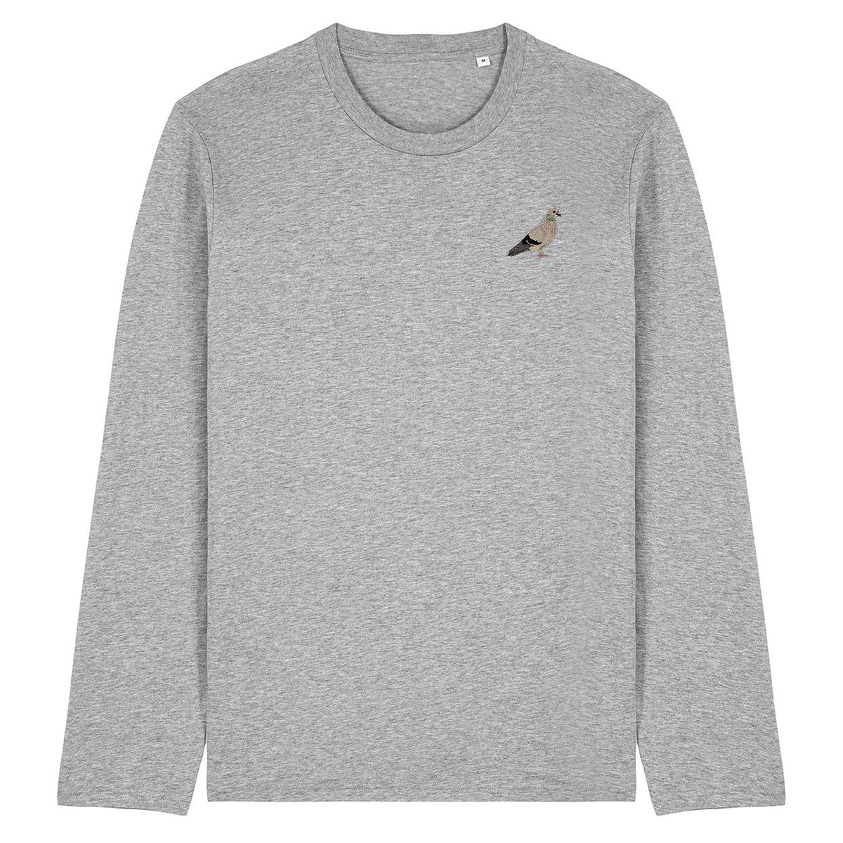 Pigeon Embroidered Long Sleeve T-Shirt