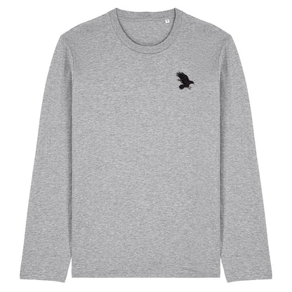 Raven Embroidered Long Sleeve T-Shirt