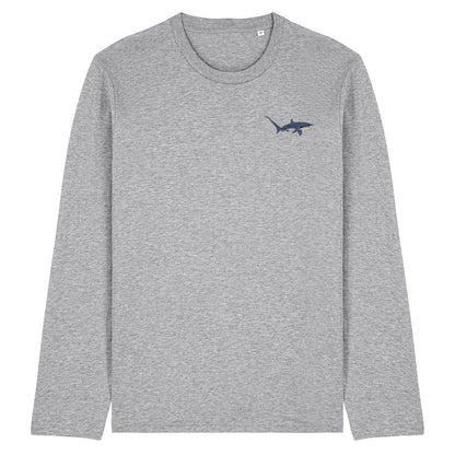 Thresher Shark Embroidered Long Sleeve T-Shirt