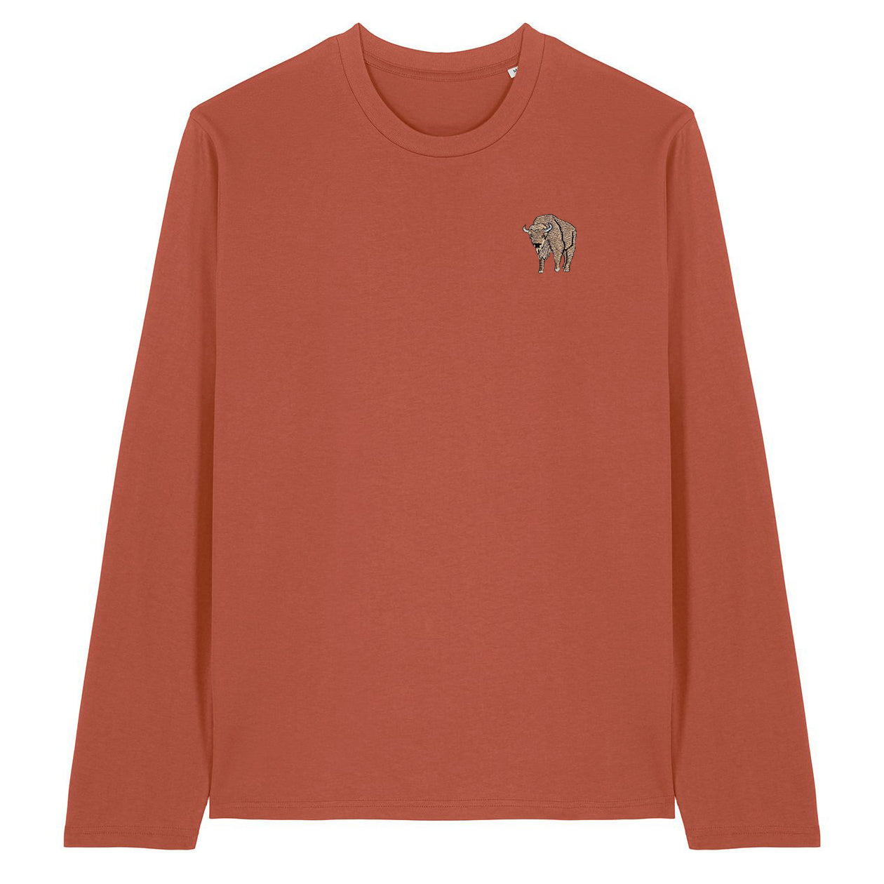 Bison Embroidered Long Sleeve T-Shirt
