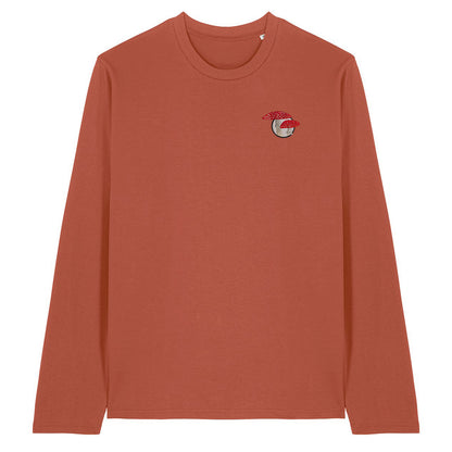 Fly Agaric Mushroom Embroidered Long Sleeve T-Shirt