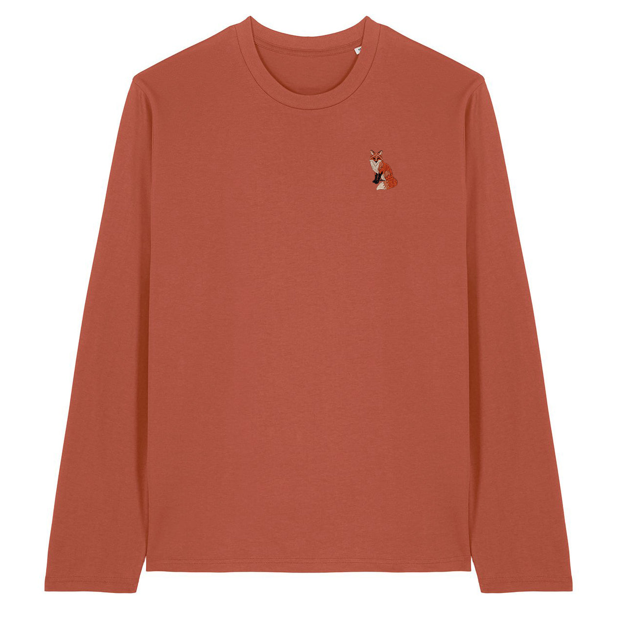Fox Embroidered Long Sleeve T-Shirt
