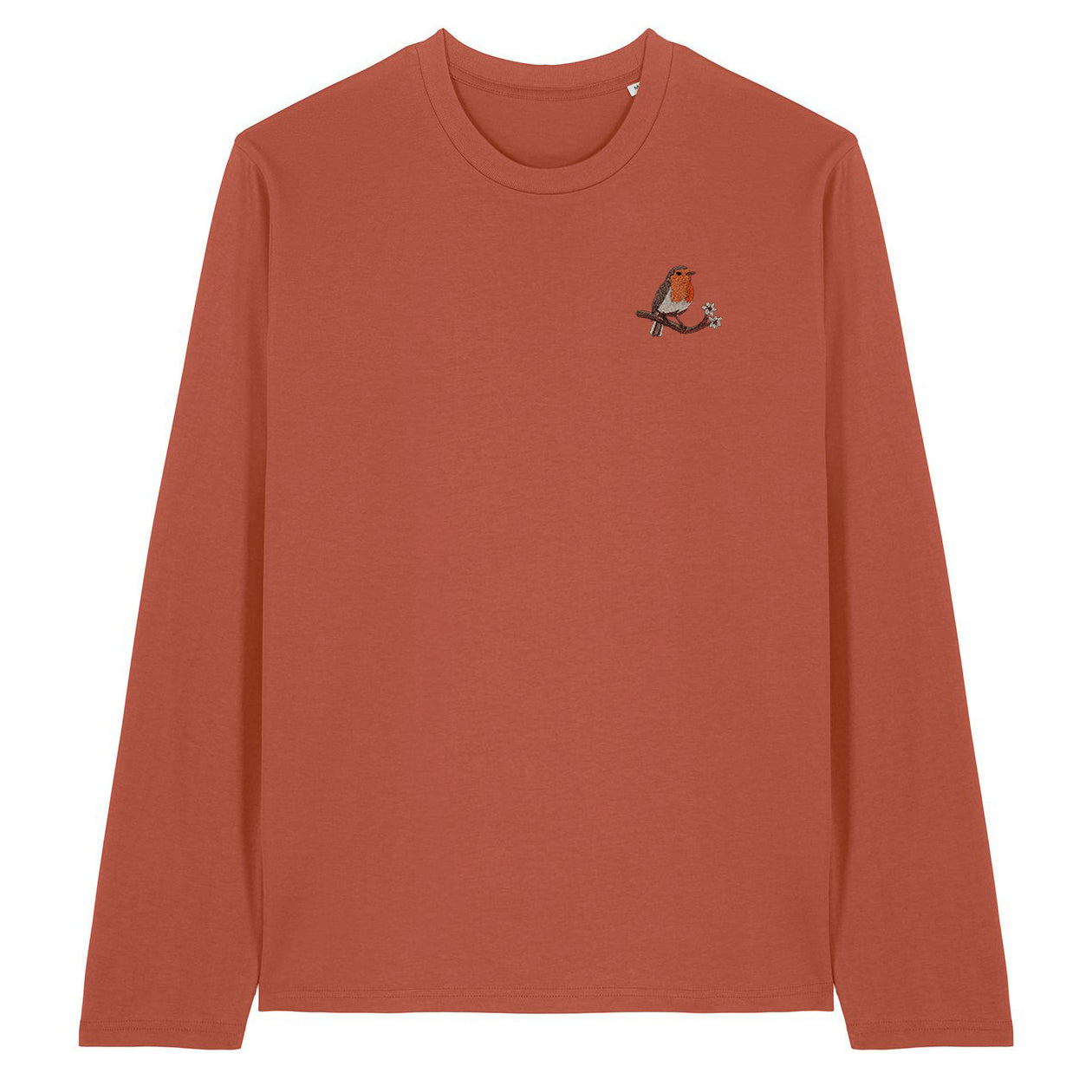 Robin Embroidered Long Sleeve T-Shirt