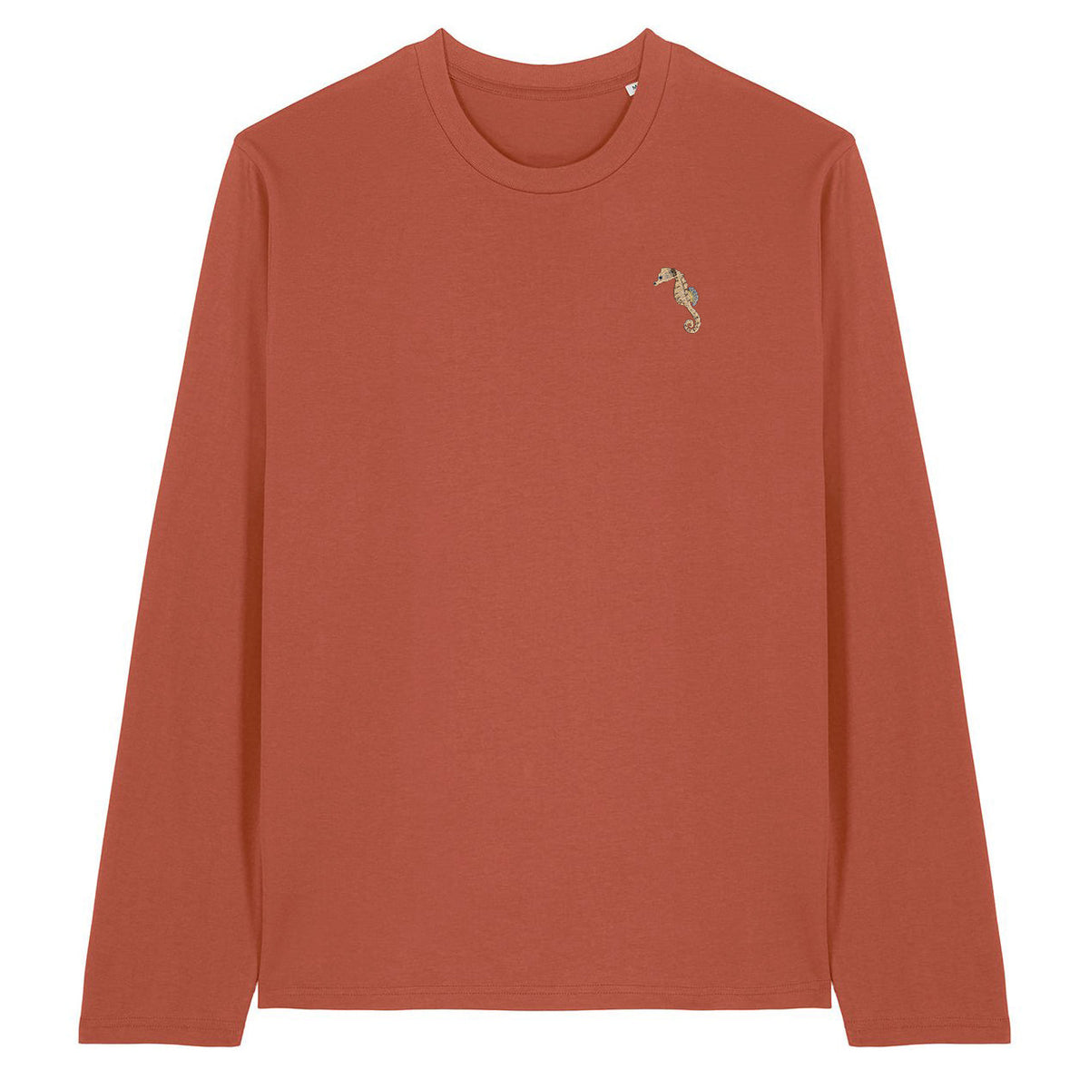 Seahorse Embroidered Long Sleeve T-Shirt