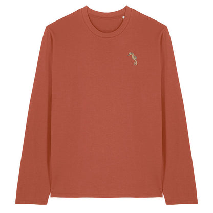Seahorse Embroidered Long Sleeve T-Shirt